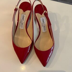 Jimmy Choo Red Slingback Heels